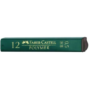Lead for mechanical pencil "Faber-Castell" /OF/9125/521501/ 0.5MM H, 12 pcs in a pencil case (12/576)