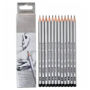 Set of graphite pencils "Raffine" /7000-12CB/ 4В, 3В, 2Вх2, НВх2, Вх2, Нх2, 2Н, 3Н, 12pcs/pack (1/12/240)