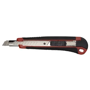 Stencil knife "4OFFICE" /4-347/ 9mm, self-fixing, metal/eg, rubberized. (1/48)
