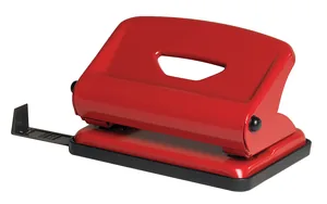 Hole punch 16 sheets. "SCHOLZ" /4317/ 8cm, Red metal (1/24)