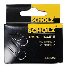 Clips "SCHOLZ" /4701/ 28mm (100pcs) straight nickel (10/500)