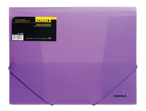Folder with erasers A4 "SCHOLZ" /10507/ transparent. (1/20) col. assorted (1/20)