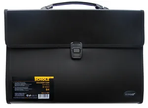 Briefcase 3 compartments, B4 "SCHOLZ" /5226/ black (1/10)