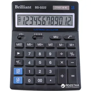 Калькулятор "Brilliant" /BS-0222/ настол. 12разр, 2 пам, 140*176