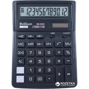 Калькулятор "Brilliant" /BS-0333/ настол. 12разр, 2 пам, 143*192