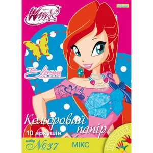 Папір кольоровий А4/10арк "1В" /950545/ МІКС, 5кол.НЕОНсамокл+5кол.МЕТАЛсамокл, 170г/м2 (1/100)