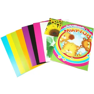 Colored cardboard "Lunapak" 9 colors 8+1 iridescent A4 "Animals" (25)