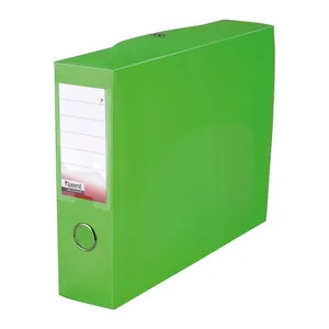Folder-box A4 Axent /1755-25-A/ with button, transparent, GREEN, 55mm, disassembled. (1/48/96)