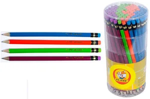 Pencil "CLASS" /119/ "Neon" HB with eraser (100 pcs/tube) (100/400)