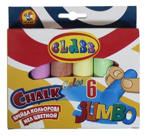 Colored chalk 6 pcs. JUMBO "CLASS" /7605/ 23*107mm (6/60)