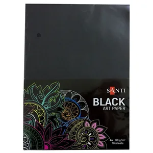 Paper A4/10 sheets. "SANTI" /741151/ BLACK paper, 150g/m2 (1/120)
