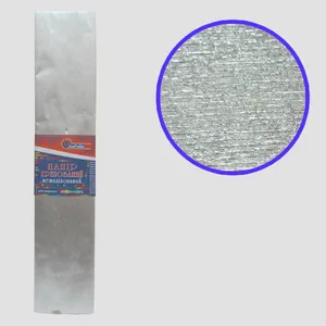 Corrugated paper 30%, 20g/m2 JO /KRM-8060/ 50*200cm, Silver metallic (10/200)