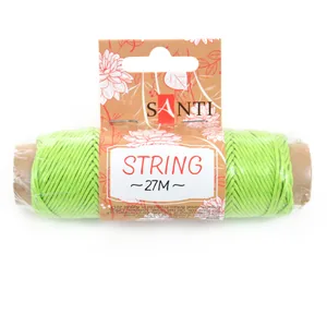 Gift wrapping cord "Santi" /741618/ green color 27m (1/10/200)