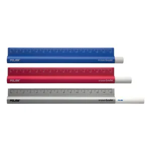 Metal ruler 15 cm "Milan" /352910/ with rubber band, qty. mix 3 (10/60)