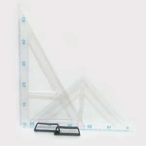Set of rulers for the board "JO" /0214/ transparent plastic, 2 triangles, (30*60 and 45*45) - 50 cm (1/50)
