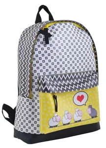 Teenager's backpack "Yes Weekend" /553544/ ST-15 Love sheeps, 35*27*13 (1/25)