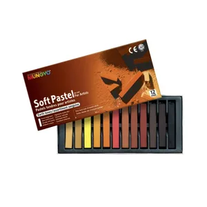 Pastel dry prof. soft "Mungyo" /MP-12E/ 12 col. "Soft Pastel" EARTH, square/019/ (1/12)