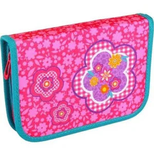 Pencil case "TIGER" /NQ18-B06E/ 1 compartment, 1 compartment, b/n, Nature/ Quest, Spring time (girls) (1/24)