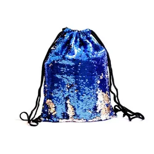 Bag with sequins "WB" /13626/ nylon blue/black. with silver 42*34 cm.  (1/10)