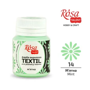 АКРИЛ для тканин "ROSA" /414/ М'ятний, 20 мл (1/140)