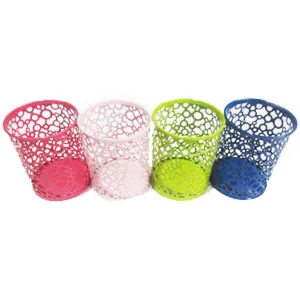 Stand for pens, metal /8025/ "Mesh" Circles" 8*10 cm, 4 rings (1/12/96)
