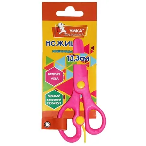 Ножиці ДИТЯЧІ "УМКА" /НЦ405-12/ 13,3см, безпечні, рожеві (1/24/288)