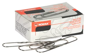 Скріпки "NORMA" /4740/ 78мм (50шт) прямі, з хвилею (10/100)