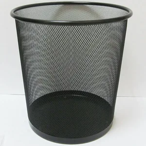 Кошик для паперу круглий /2089-BK/BJ-5002/ 27x24см, мет., чорний (1/24)