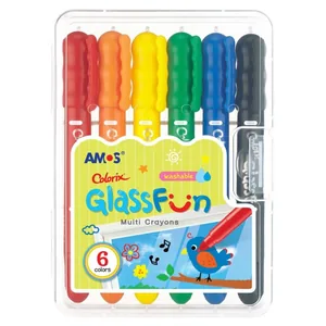 Pastel for glass "Amos" /GF6PC/ Glass Fun 6 colors (1/12)