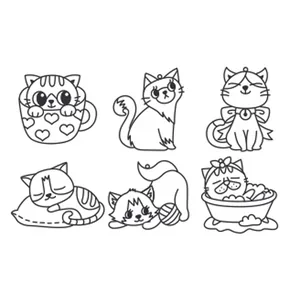 Stencil /SDOPP-S14/ Sun Deco "Kittens", 6 units, Amos (1/12)
