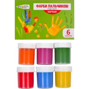 Фарби пальчикові "Гамма-Н" /322074/Cr/ "Graft&Joy" 6 кол х 40мл.  (1/8)