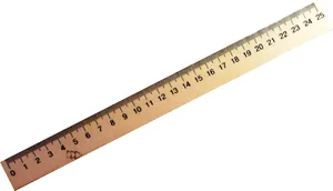 Ruler 25 cm "Mytsar-B" wooden (100)