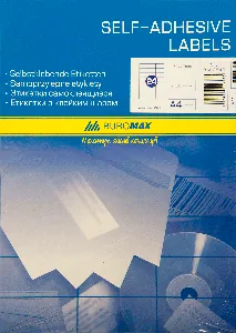 Етикетки з клейким шаром "BuroMAX" /ВМ 2840/  70х37мм  (арк 24 шт) (1/10)
