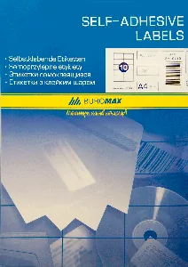 Етикетки з клейким шаром "BuroMAX" /ВМ 2822/ 105*57 мм  (арк  10шт) (1/10)