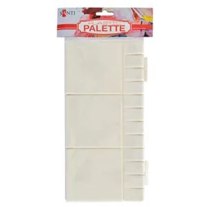Pencil case-palette "Santi" /532318/ plastic, 26*14 cm, milky white color (1/40/80)