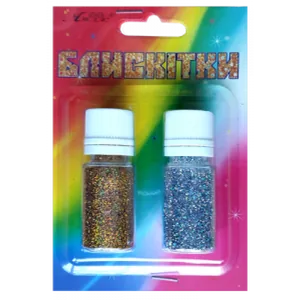 Glitter n-r-21 "Atlas" /AS-2221, A-991/ Holographic gold + silver, 7 g/2 pcs. (1/12)
