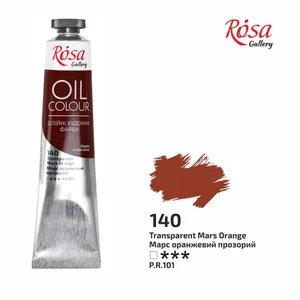 Oil paint "ROSA Gallery" /140/ Mars orange transparent, 45ml (1/4)
