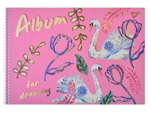 Album for drawing A4/20 sheets. "YES" /130382/ Bon cote na spir, mat.lam+glit gold+fol.sol (3/108)
