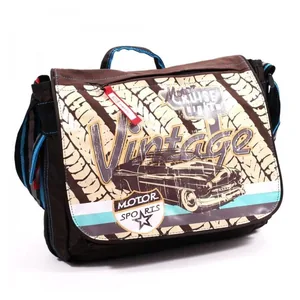 Crossbody bag "YES" /551564/ "Vintage", brown, 32*25*12cm (1/10)