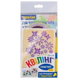 Set for QUILLING "Pamagiya" /QM1406/ "Flowers-1" 2 postcards+4 magnets+instr. (1/6)