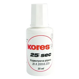 Коректор з пензликом 20мл  KORES "25 секунд" K66817  (10)