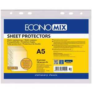 File ch.  A5 40μm. "Economix" /E31105/ gloss, 100 pcs/pack (1/30)