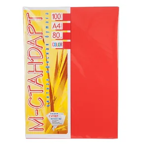 Папір кольоровий "М-Стандарт" A4 інт. (80г) Цегляна /ZR09/ (100арк)