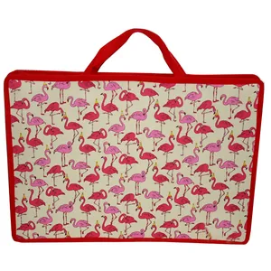 Glitter briefcase folder. "POLYMER" /430101/ "Flamingo" made of fabric. handle (1/10)