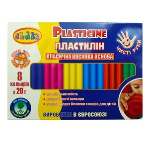 Пластилін "CLASS" "Чисті руки MAXI"  8 кол. /7644С/ восковий 160 гр.  (1/40)