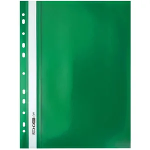 Speed stapler pl. euro perf "Economix Light" /E38504-04/ A4 green, gloss, 90/110 μm (10/300)
