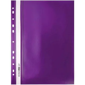 Speed stapler pl. euro perf "Economix Light" /E38504-12/ A4 purple, gloss, 90/110 microns (10/300)
