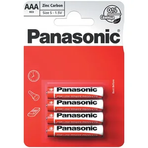 Battery "Panasonic" /R-03/4bl/861 Zinc Carbon salt, 1.5V, little finger red (4/48)
