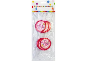 Set of cocktail straws. "Maxi" /MX650127/ "Princess" 10pcs, bendable (1/24)