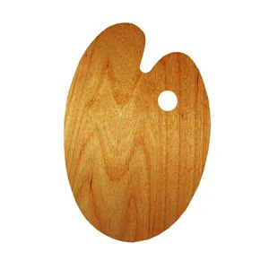 Wooden palette, oval, ergonomic, oiled, 30*40 cm, /914/ ROSA Gallery
